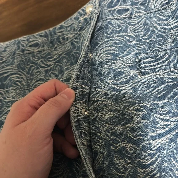 Avec Les Filles Denim Mini Skirt - Picture 8 of 9